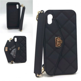 Futrola gumena Wallet za Iphone 7/8 4.7 crna Futrola gumena Wallet za Iphone 7/8 4.7 crna