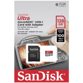 SanDisk 128GB Ultra Micro SDXC UHS-I CL10 A1 100MB/sec SanDisk 128GB Ultra Micro SDXC UHS-I CL10 A1 100MB/sec