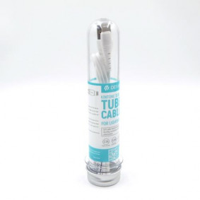 USB Kintone Tube Devia Cable Lightning 2.1A bela USB Kintone Tube Devia Cable Lightning 2.1A bela