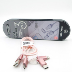 USB Data Kabl Joyroom 3u1 Roze USB Data Kabl Joyroom 3u1 Roze