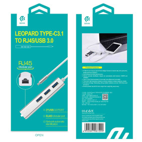 Devia Leopard Type-C3.1 To Rj45/USB 3.1 HUB Devia Leopard Type-C3.1 To Rj45/USB 3.1 HUB